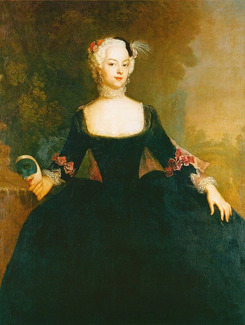 Ritratto di dama con maschera in mano